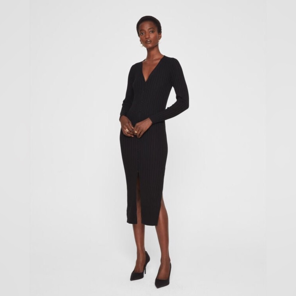 Club Monaco Ribbed Cardigan Dress - size S